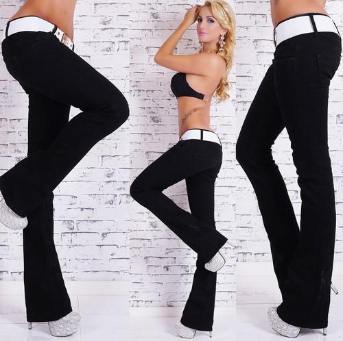 Damen hüft jeans hose - hüft, schlag