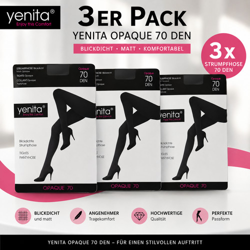 Strumpfhose 3er pack - 3er, schwarz